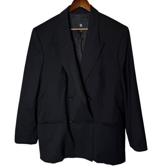 Banana Republic Siena Relaxed Italian Wool Blazer Black size 18 - Picture 1 of 7
